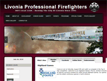 Tablet Screenshot of livoniafirefighters.com